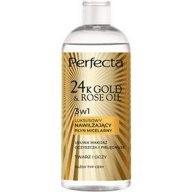 Perfecta 24K Gold&Rose Oil Luksusowy nawilżający płyn micelarny 3w1
