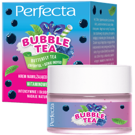 Perfecta Bubble Tea Moisturizing and Brightening Face Cream Butterfly Tea, Erythritol + Wild Indigo