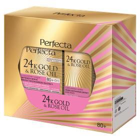 Perfecta 24K Gold & Rose Oil Set Face Cream 80+ and Eye Cream